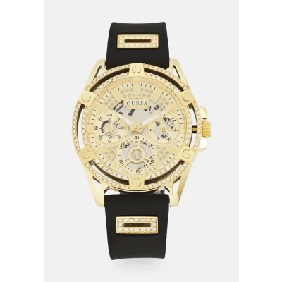 Image of Guess Queen Watch, Women&#039;s, Size: One Size, Black