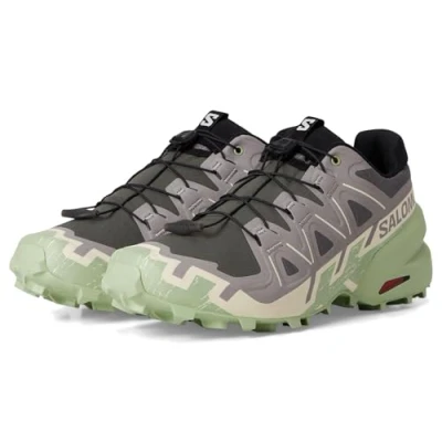 Image of Salomon Speedcross 6 Trail running shoes, Women&#039;s, Size: 7.5, Castlerock/vanilla ice/smoke green Textile/synthetics