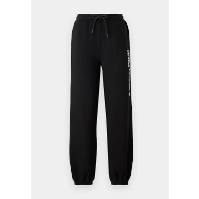 Image of Karl Lagerfeld Jeans TEXT LOGO SLIM Tracksuit bottoms, Women&#039;s, Size: Medium, Black