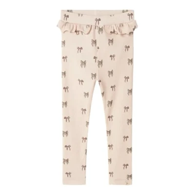 Image of Lil&#039; Atelier Print Leggings Trousers for kids, Size: 24m, Silver peony