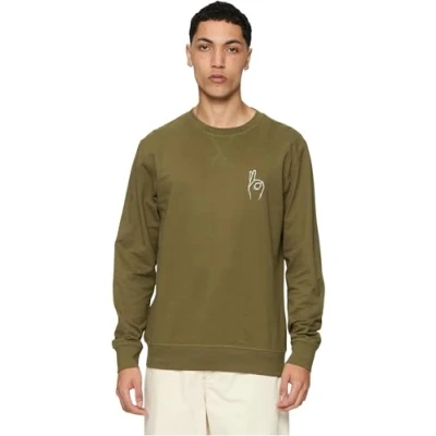 Image of Mister Tee EASY SIGN Crewneck Sweatshirt, Men&#039;s, Size: Medium, Olive