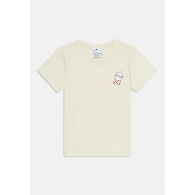 Image of Champion Graphic CREW NECK Print Tshirt for kids, Size: 3 4y, Beige