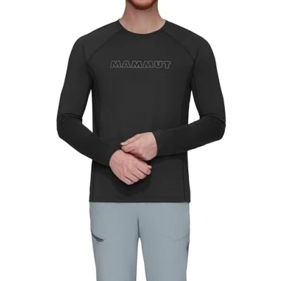 Image of Mammut Selun Longsleeve LOGO Long sleeved top, Men&#039;s, Size: Large, Black