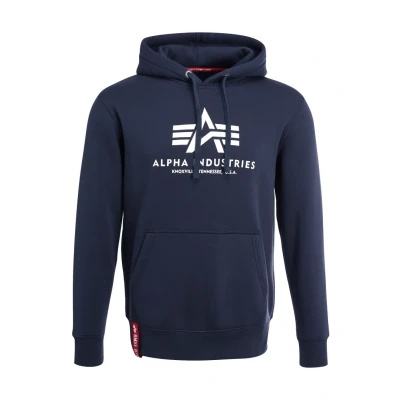 Image of ALPHA INDUSTRIES Men&#039;s Basic Hoody Hooded Sweatshirt, Opaque, Navy, S