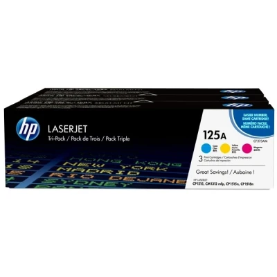 Image of HP CF373AM 125A Original LaserJet Toner Cartridges, Cyan/Magenta/Yellow, Multipack