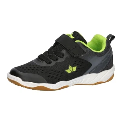 Image of Lico Unisex Kid&#039;s Key Vs Sneaker, Black Anthracite Lemon, 9 UK