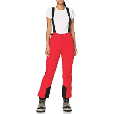 Image of Killtec Erielle Women&#039;s Functional Trousers with Removable Straps, Ski Edge Guards and Snow Guards, Light Red, 36