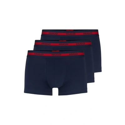 Image of HUGO Trunk Triplet 3 PACK Pants, Men&#039;s, Size: Small, Navy