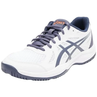 Image of Asics Upcourt 6 Handball shoes, Men&#039;s, Size: 6, White/indigo fog Imitation leather/ textile