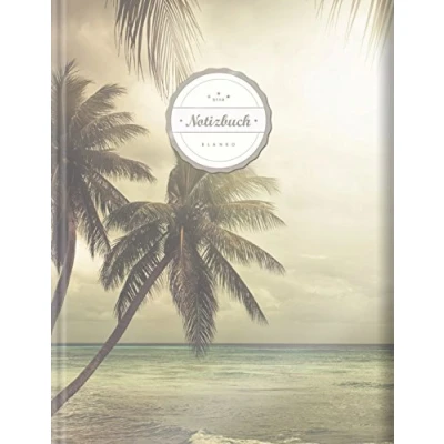Image of Blanko Notizbuch (©Star, A4, 156 Seiten, Softcover) Mit Register + Seitenzahlen Leeres Notizheft zum Selbstgestalten, Zeichenbuch, Skizzenbuch, Blankobuch, Malbuch „Tropical“