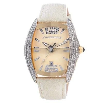 Image of Chronotech Womens Analogue Quartz Watch with Leather Strap CT7814M 04S,