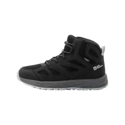 Image of Jack Wolfskin Woodland 2 Texapore MID Hiking shoes for kids, Size: 12K, Phantom Synthetics/textile