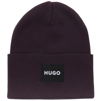 Image of HUGO Xevon Unisex Beanie, Size: One Size, Open purple