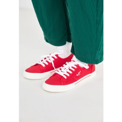 Image of Pepe Jeans Brady Trainers, Women&#039;s, Size: 5, Red Textile