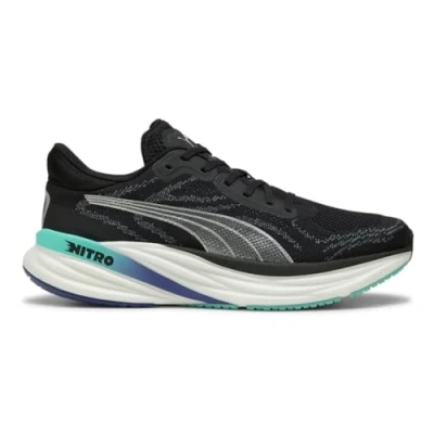 Image of Puma Magnify Nitro Trail running shoes, Men&#039;s, Size: 8.5, black aquatic blue crystal Textile