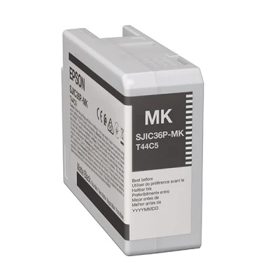 Image of EPSON BS LABEL CONSUMABLES U4 SJIC36P MK INK CARTRIDGE FOR COLORWORKS C6500/C6000 BLACK