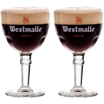 Image of Westmalle Trappist beer glass 330 ml 2 pieces