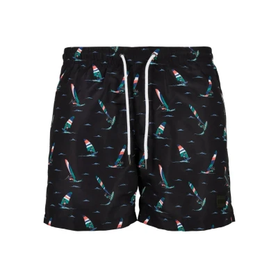 Image of Urban Classics Pattern Swimming shorts, Men&#039;s, Size: Medium, Surf aop