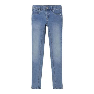 Image of Name it Nkfpolly PANT Jeans Skinny Fit for kids, Size: 10y, Light blue denim