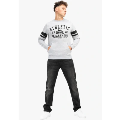 Image of Lonsdale Men&#039;s Glespin Sweatshirt, Marl Grey/Black, XXL