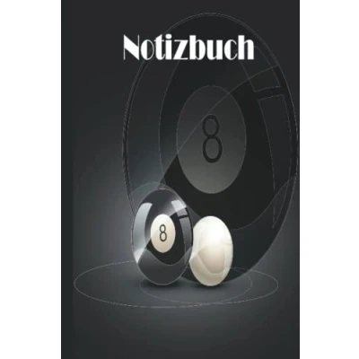 Image of Billard Notizbuch: Notizbuch breit liniert, liniertes Papier für Schule, Studenten, Geschenk Kinder, Jungen, Mädchen, Notizbuch, Liebhaber