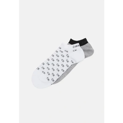 Image of Calvin Klein Underwear Sneaker ALL OVER LOGO 2 PACK Trainer socks, Size: 6 8, White