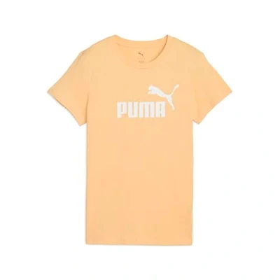 Image of Puma ESS NO. 1 LOGO TEE Print Tshirt, Women&#039;s, Size: Small, Almost apricot