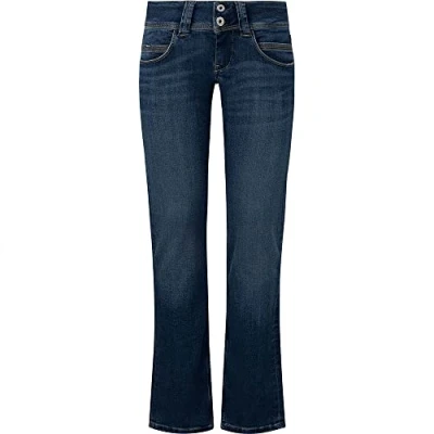 Image of Pepe Jeans Women&#039;s Venus Regular Fit Low Waist Authentic Rope, Blue (Denim vw3), 24W / 32L