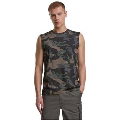 Image of Brandit Men&#039;s T Shirt Sleeveless, Dark Camo, L