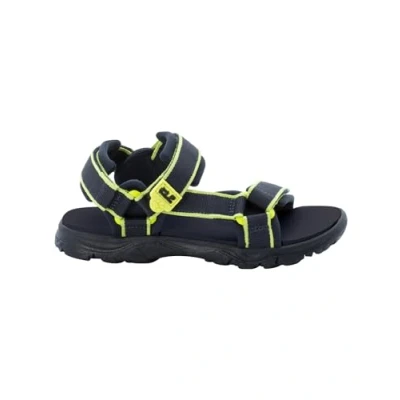 Image of Jack Wolfskin Seven SEAS Unisex Walking sandals for kids, Size: 1, Blue/lime Textile