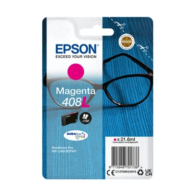 Image of Epson Genuine Ink Singlepack High Yield Magenta 408 XL DURABrite Ultra