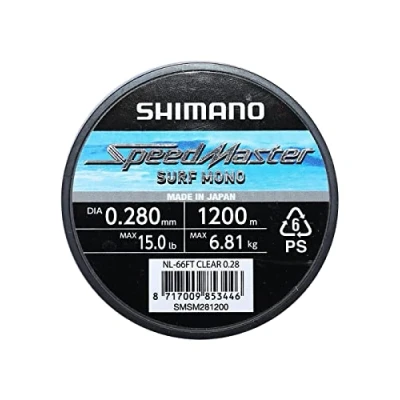 Image of Shimano Speedmaster Surf 1200m 0.25mm 5.54kg Grey Monofilament
