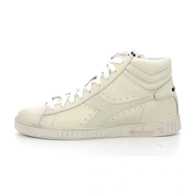 Image of Diadora Unisex Game L High Waxed Trainers, White, 9.5 UK