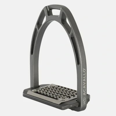 Image of Acavallo Arco Alupro Aluminium Stirrup Titanium Horse Stirrups Riding Equestrian