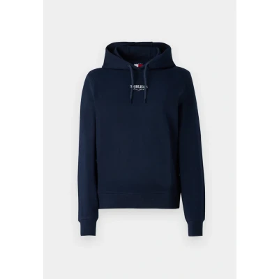 Image of Tommy Jeans LOGO Hoodie Sweatshirt, Women&#039;s, Size: 4, Dark night navy