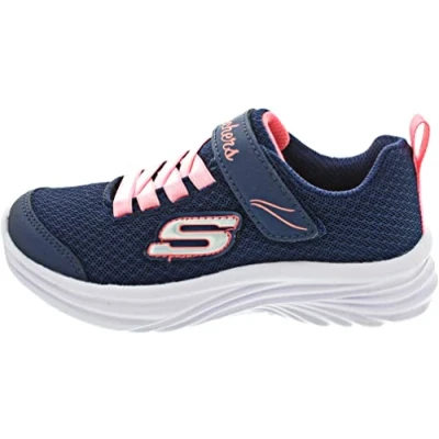 Image of Skechers Dreamy Dancer Trainers for kids, Size: 13K, Navy/coral Synthetics/textile