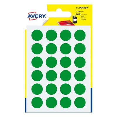 Image of Avery PSA15V green marking dots, Ø 15mm (168 labels)