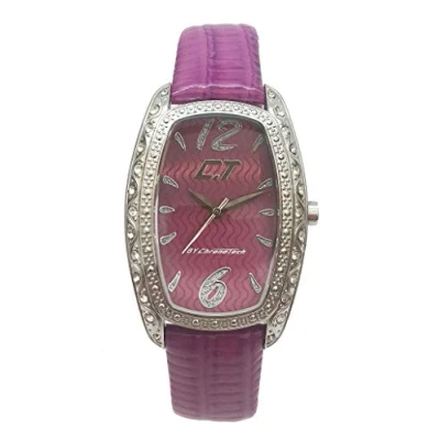 Image of Chronotech Womens Analogue Quartz Watch with Leather Strap CC7121LS 08,