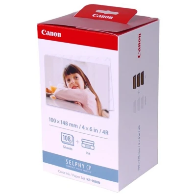 Image of Canon KP 108IN Ink and Paper Set for Selphy CP Series Photo Printers