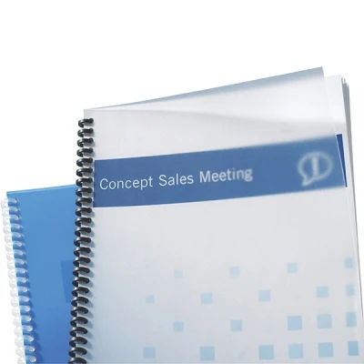 Image of GBC PolyClearView Binding Covers 200 micron A4 Frosted Clear (100 Pack)