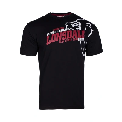 Image of Lonsdale Men&#039;s Walkley Regular Fit T Shirt, Black, XL