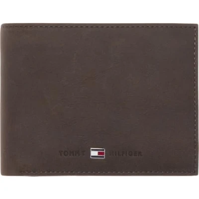 Image of Tommy Hilfiger Johnson Men&#039;s Wallet with Coin Pocket, Brown (Brown), OS