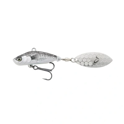 Image of Savage Gear 3D Sticklebait Tailspin 7,3cm 13gr Sinking Black Silver Spinner