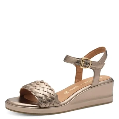 Image of Marco Tozzi Wedge sandals, Women&#039;s, Size: 380, Rose metallic shoes