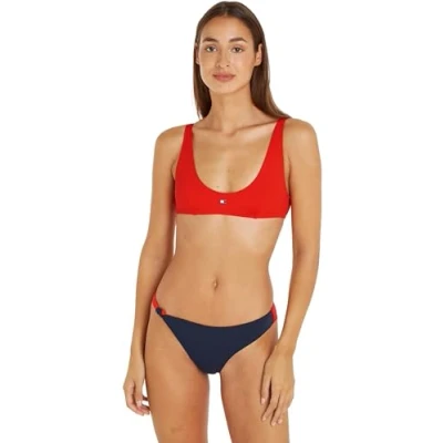 Image of Tommy Jeans Heritage Scoop Bralette Bikini top, Women&#039;s, Size: XL, Hot heat