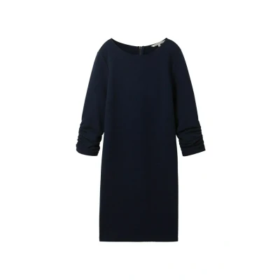 Image of TOM Tailor Denim Dress WITH Sleeve Detail Jersey dress, Women&#039;s, Size: XS, Sky captain blue