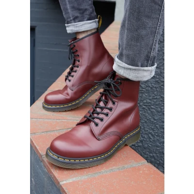 Image of Dr. Martens 1460 BOOT Laceup ankle boots, Size: 3, Cherry red rouge Leather