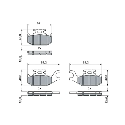 Image of brake Pad Set, disc BOSCH 0 986 424 293