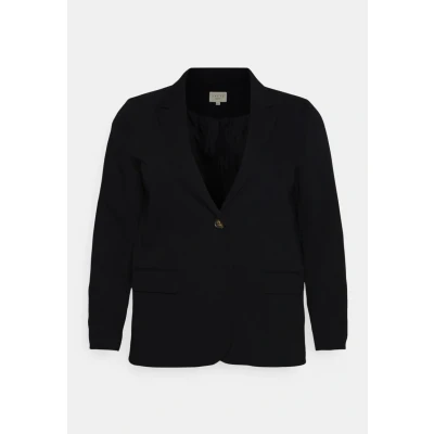 Image of Kaffe Curve Sakira Blazer Blazer, Women&#039;s, Size: 16, Black deep