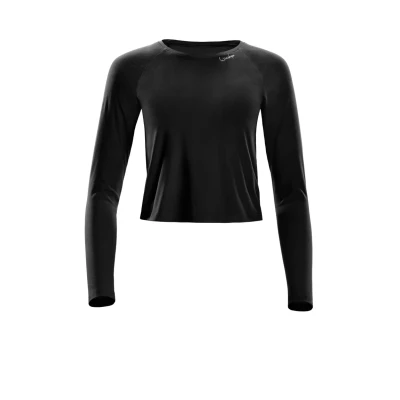 Image of Winshape Cropped Long Sleeve sleeved top, Women&#039;s, Size: XXL, Black